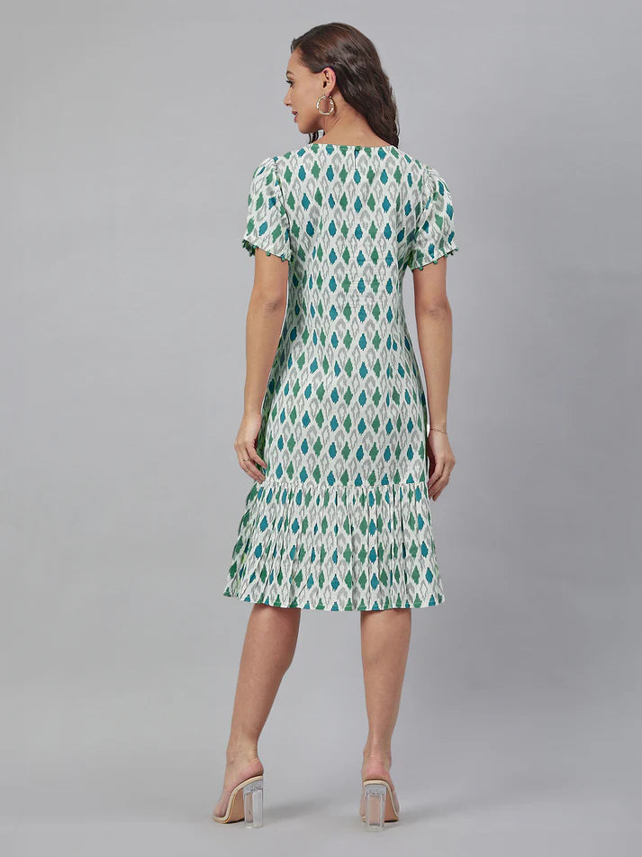 ✨ Sunrise Collection – Stylish Printed Midi Dress ✨