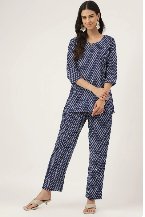 Sunrise Collection Blue Printed Loungewear/Nightwear