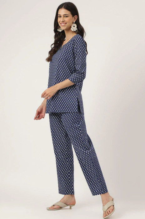 Sunrise Collection Blue Printed Loungewear/Nightwear