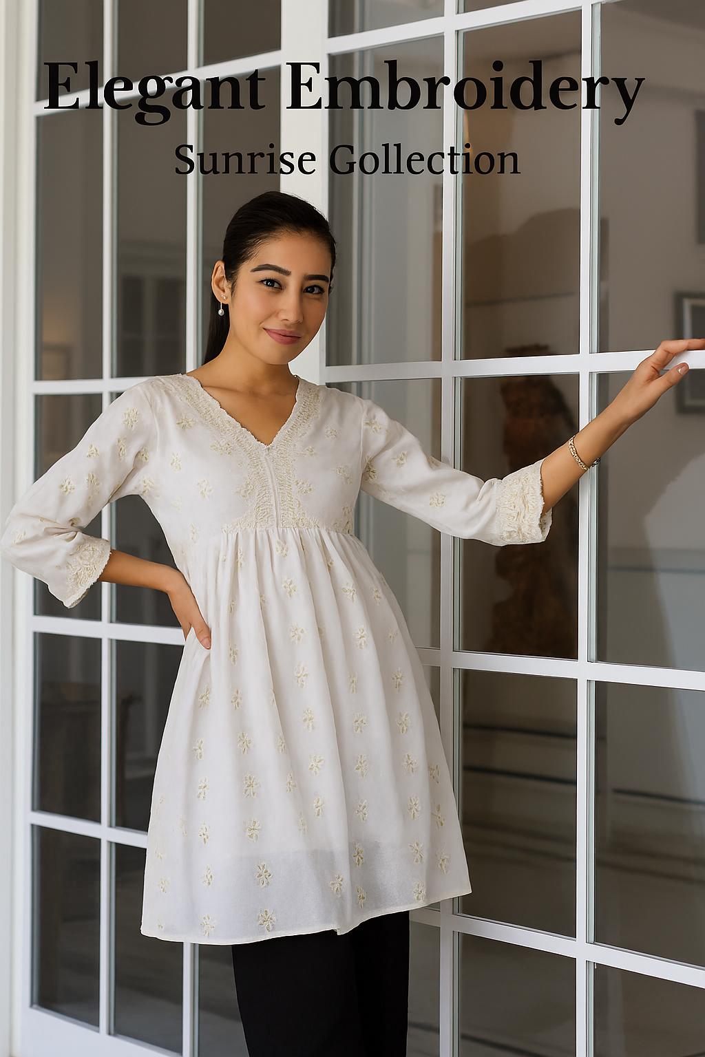 Elegant Embroidery Top – Sunrise Collection