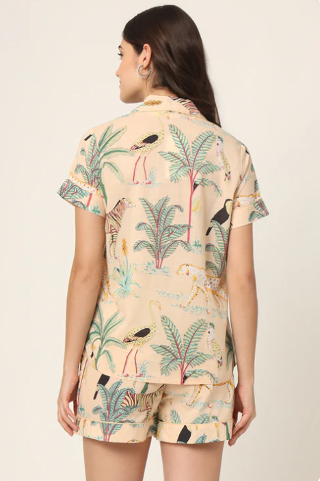 Sunrise Collection Floral Print Pure Cotton Regular Night Suit